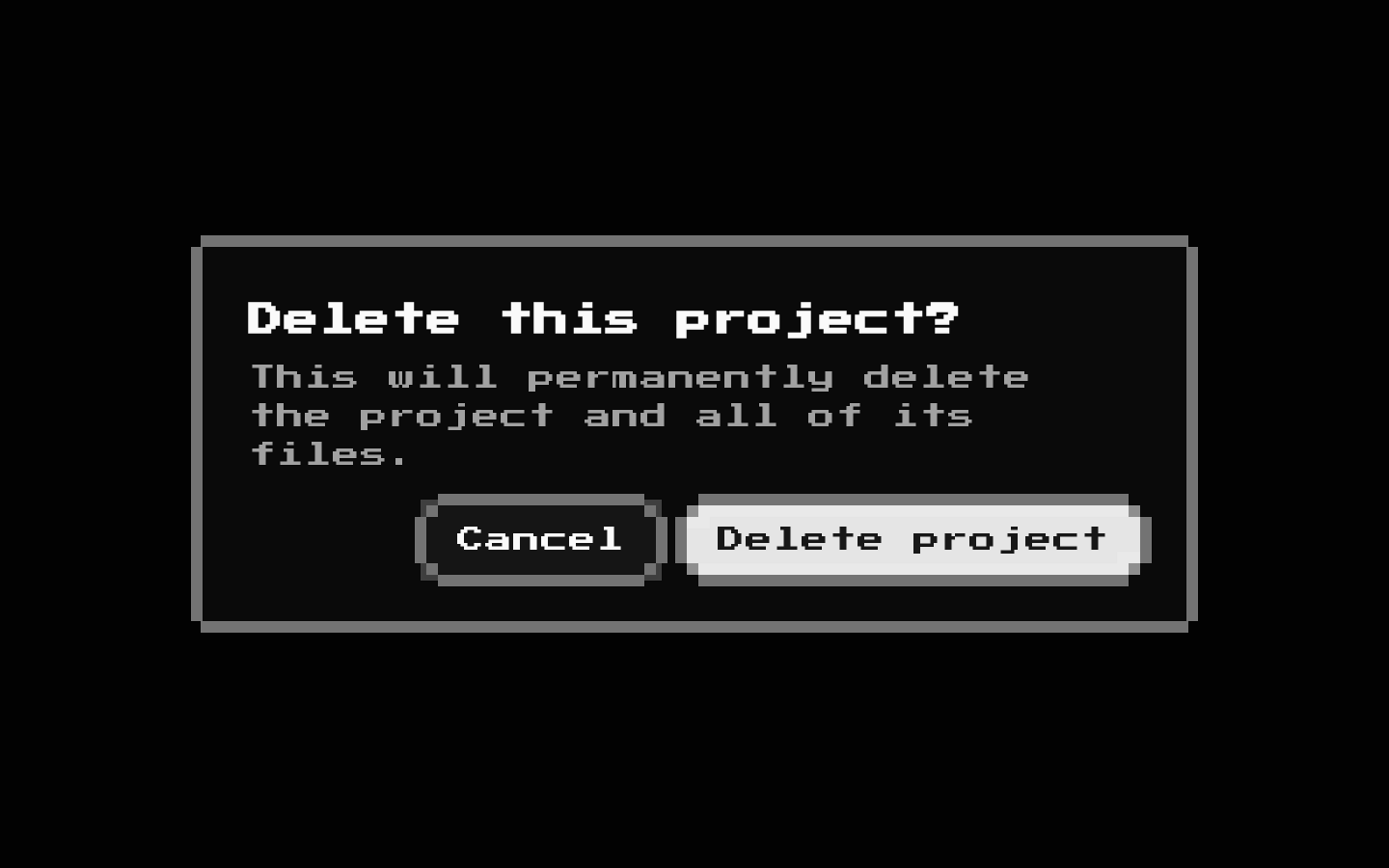 8-bit Alert Dialog