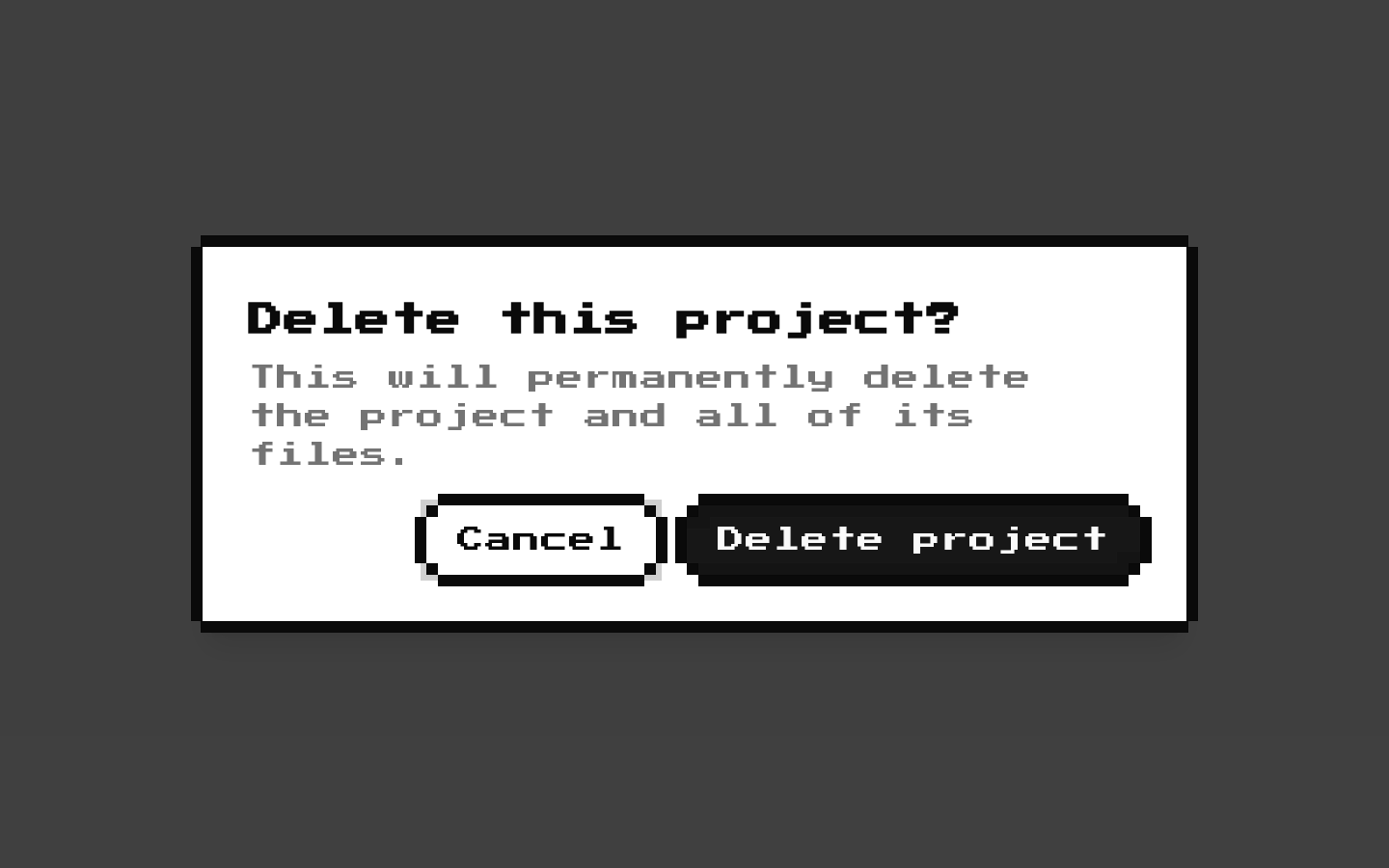 8-bit Alert Dialog