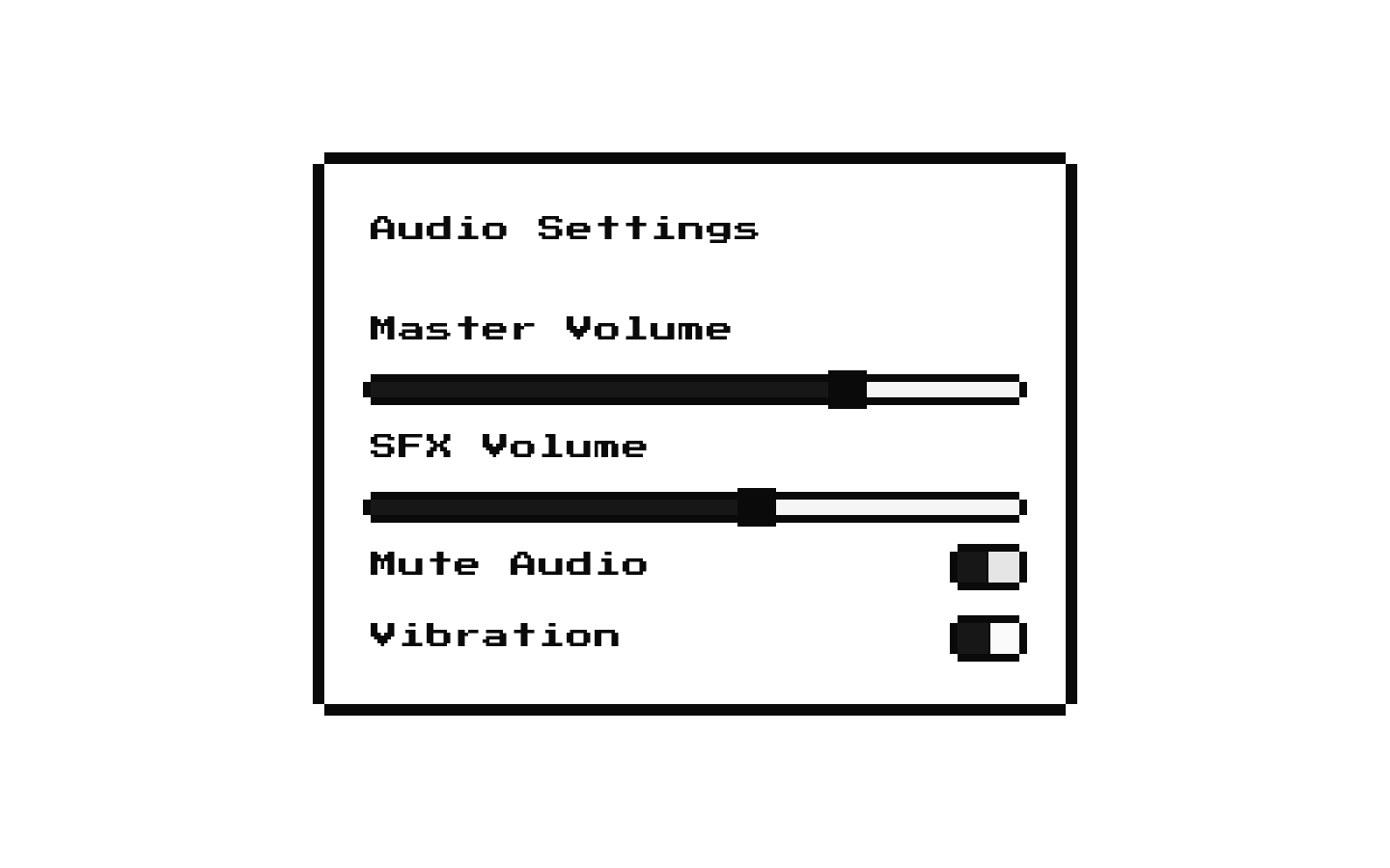 8-bit Audio Settings