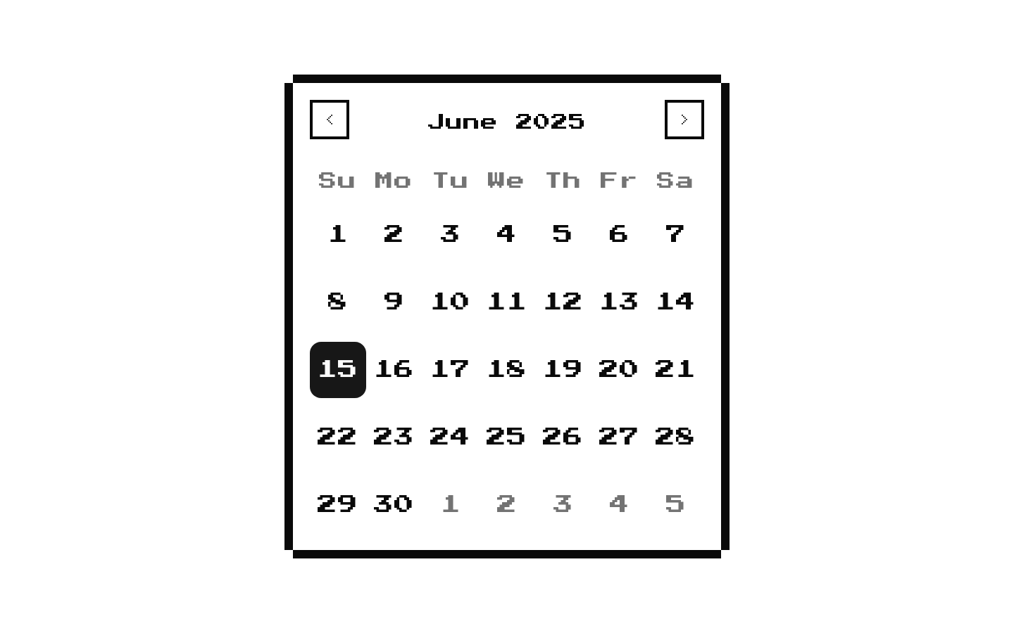 8-bit Calendar