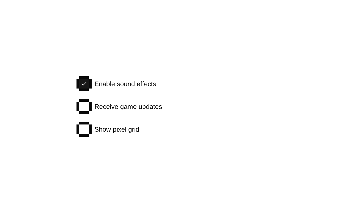 8-bit Checkbox