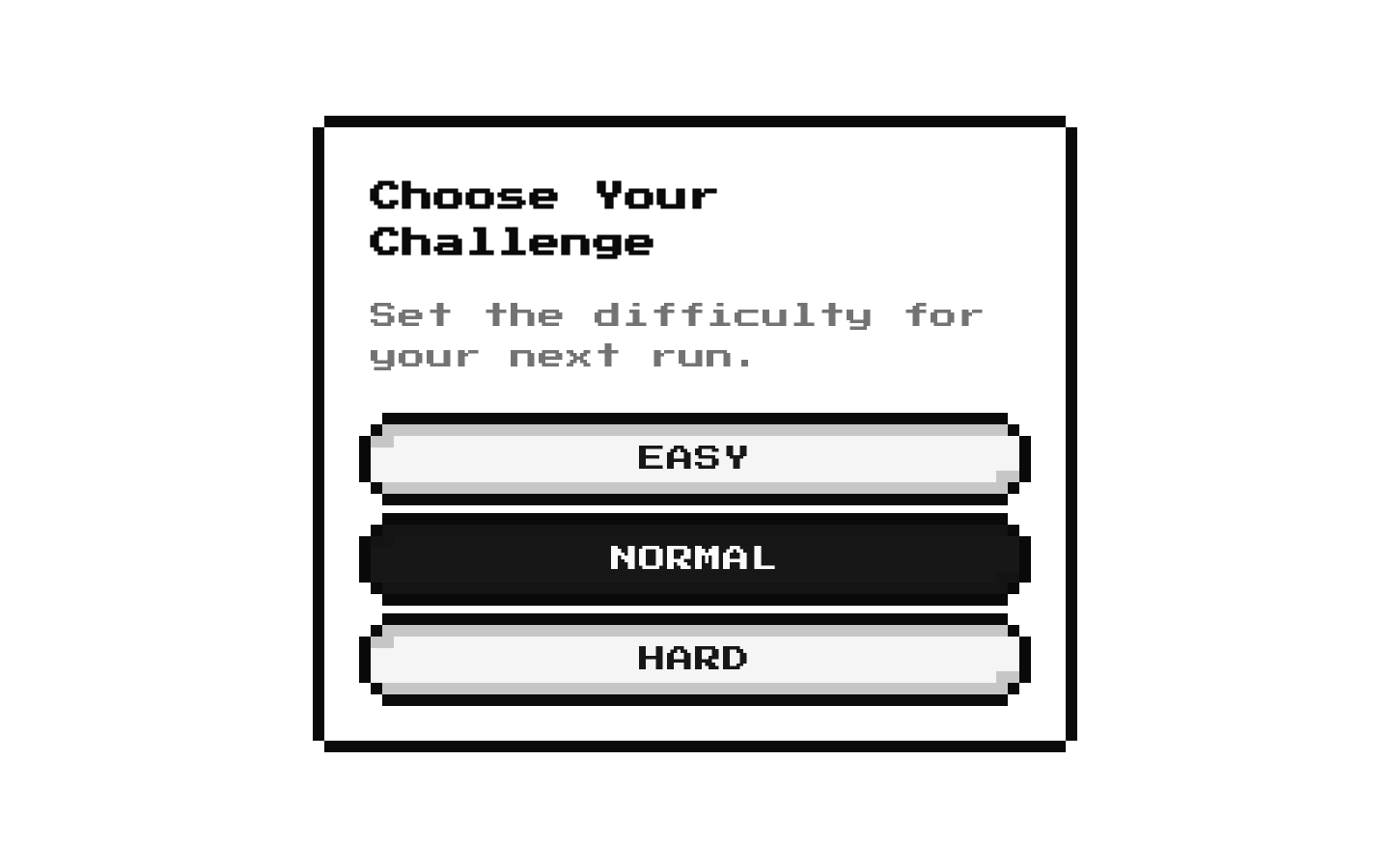 8-bit Difficulty Select