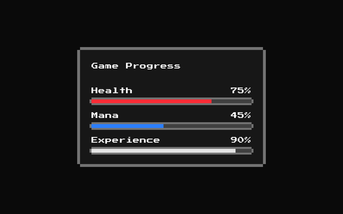 8-bit Game Progress