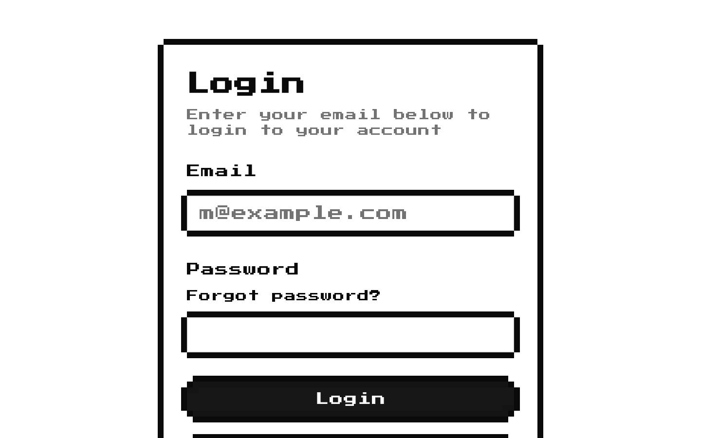 8-bit Login Form