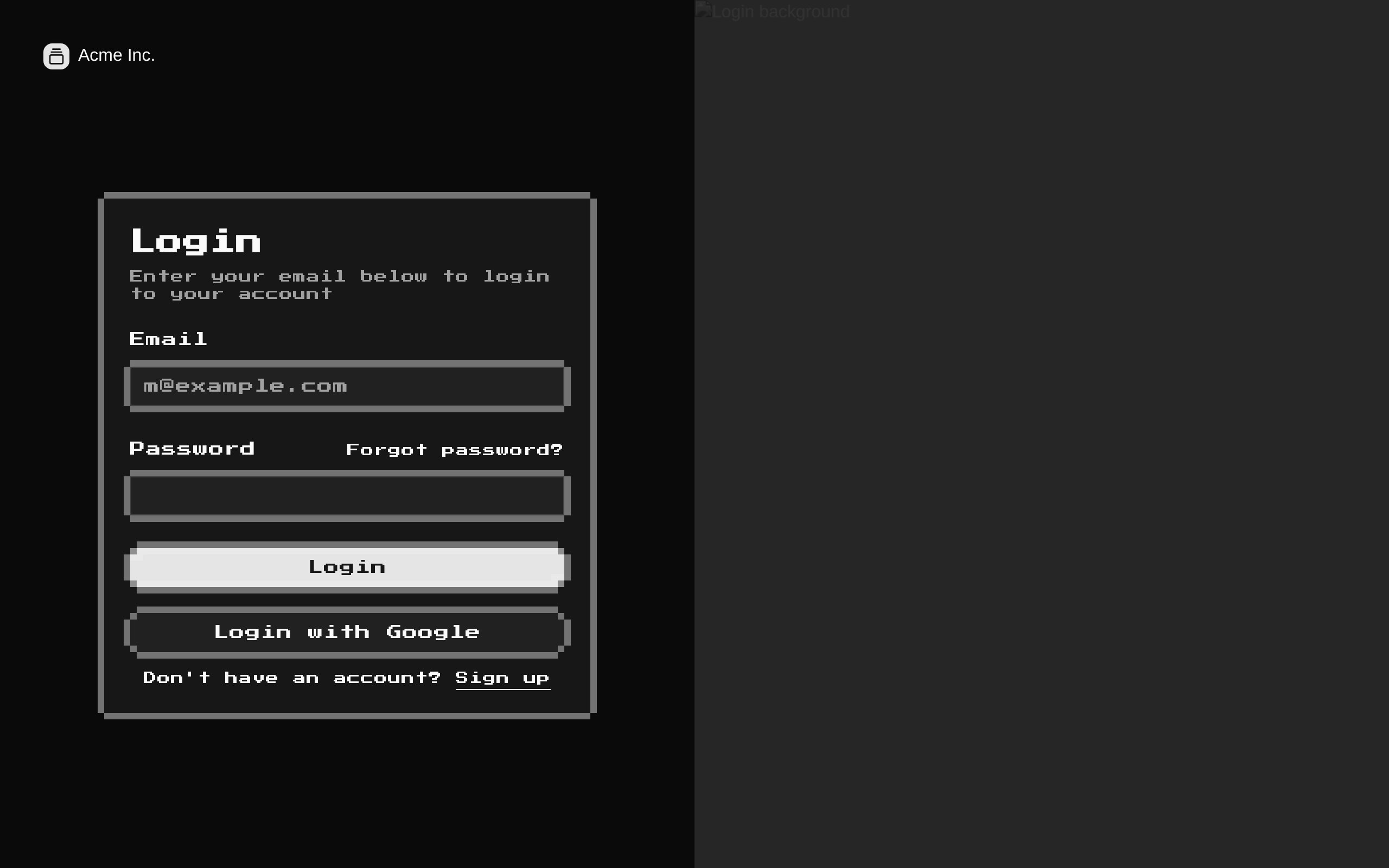 8-bit Login Page