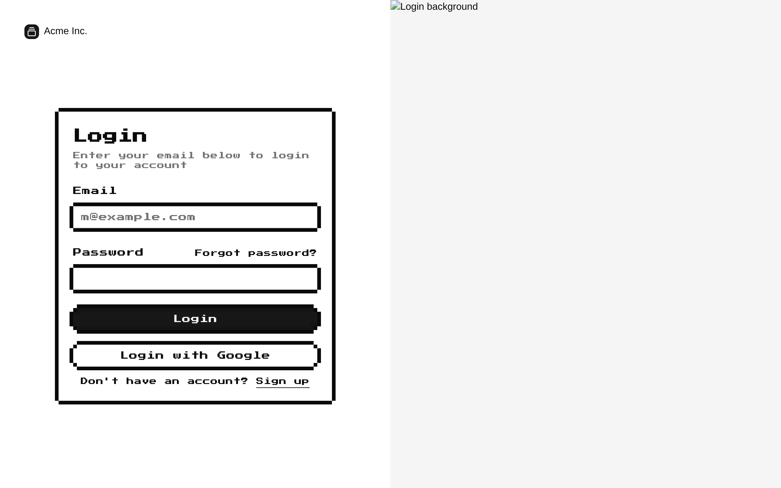 8-bit Login Page