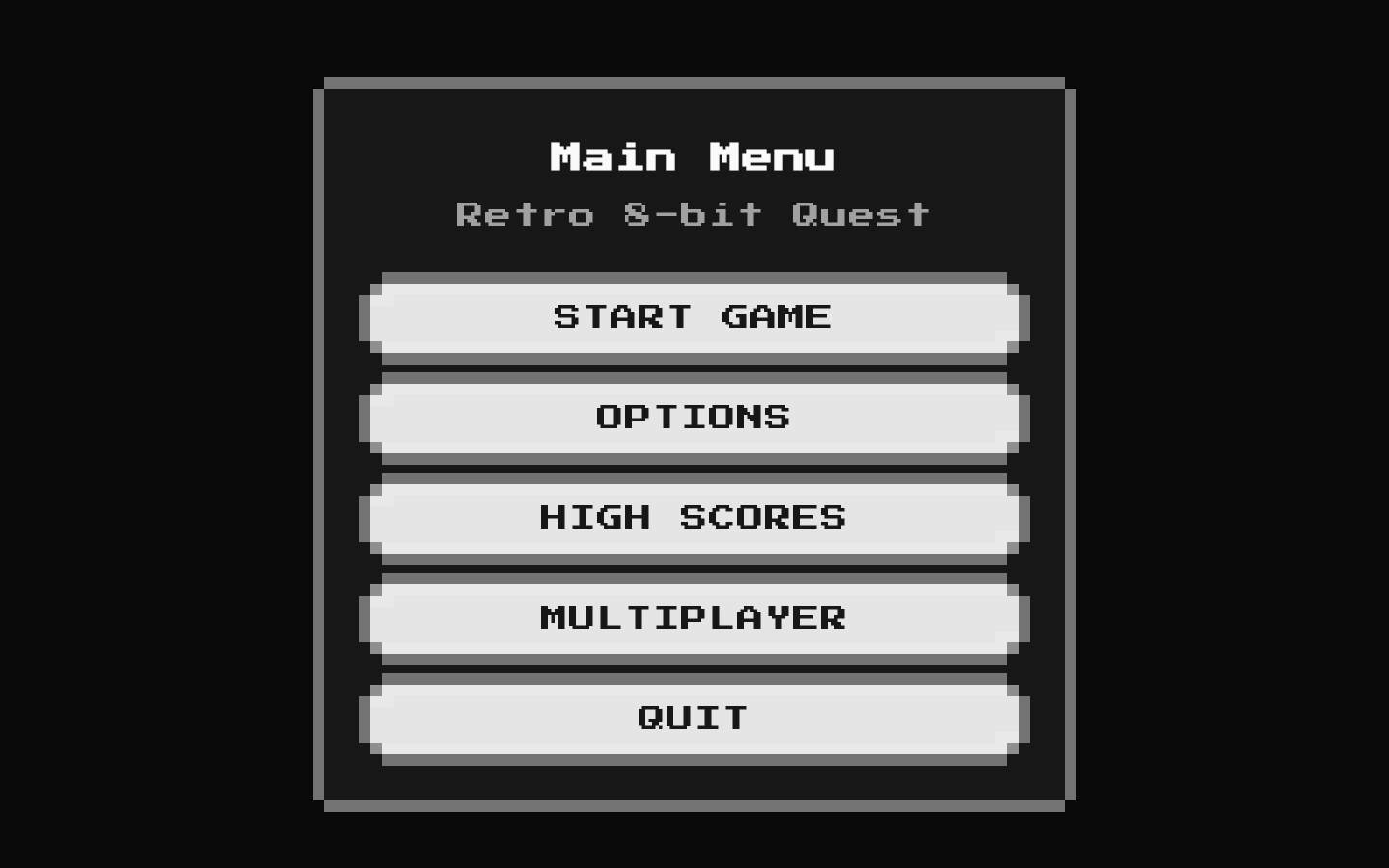 8-bit Main Menu