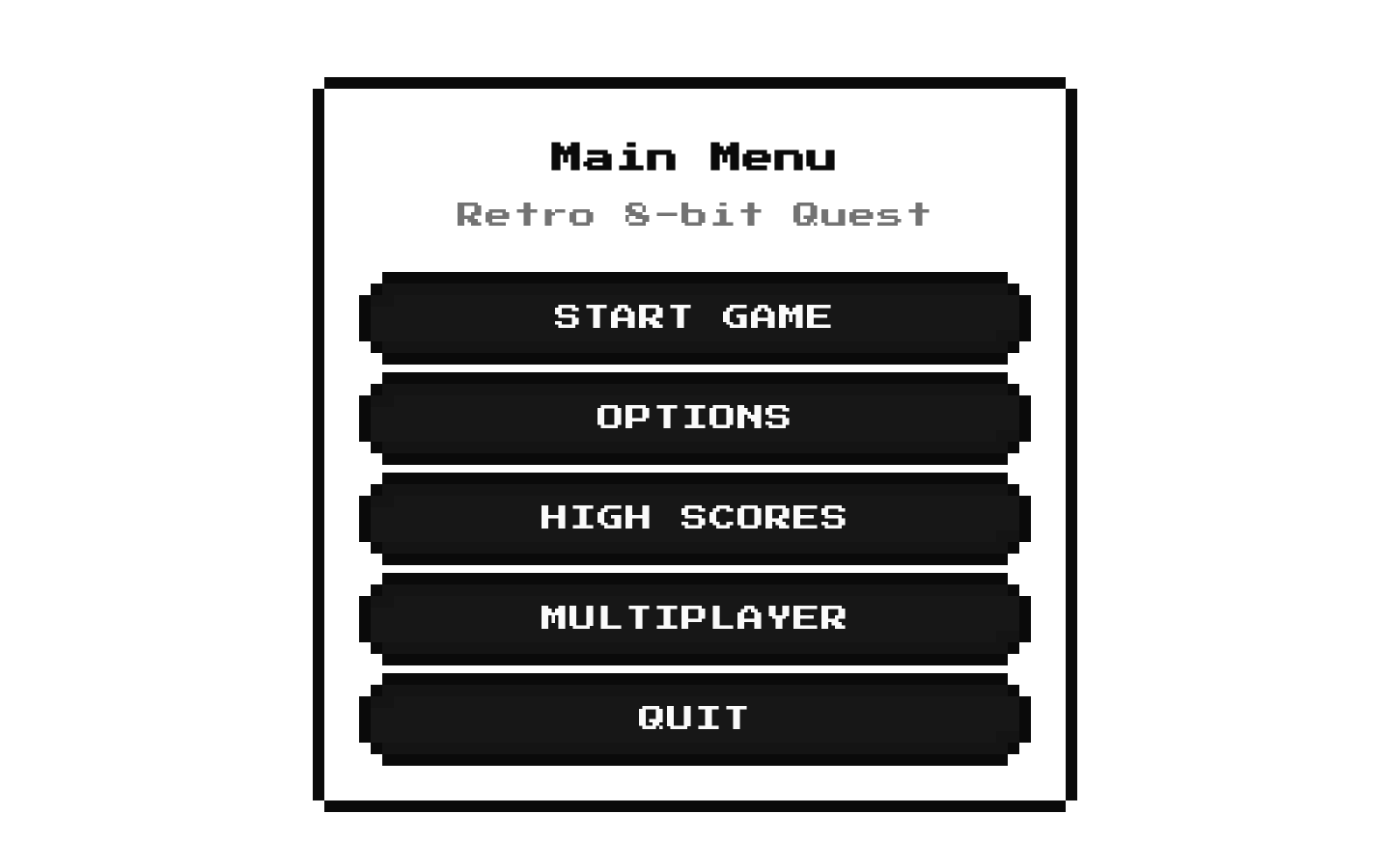 8-bit Main Menu