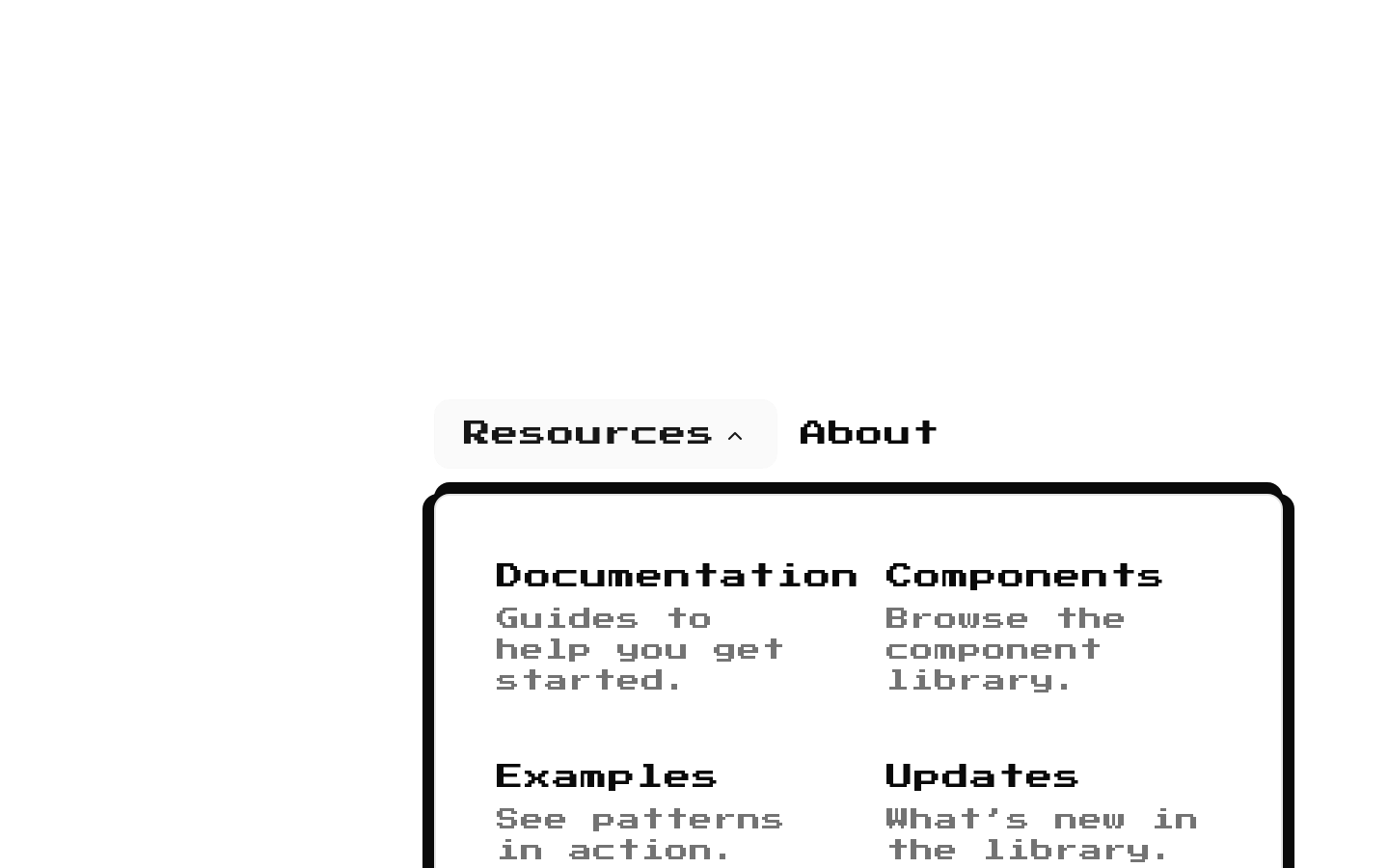 8-bit Navigation Menu