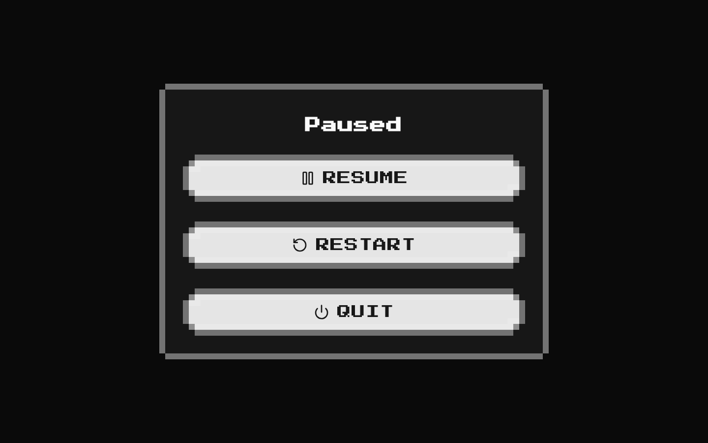 8-bit Pause Menu
