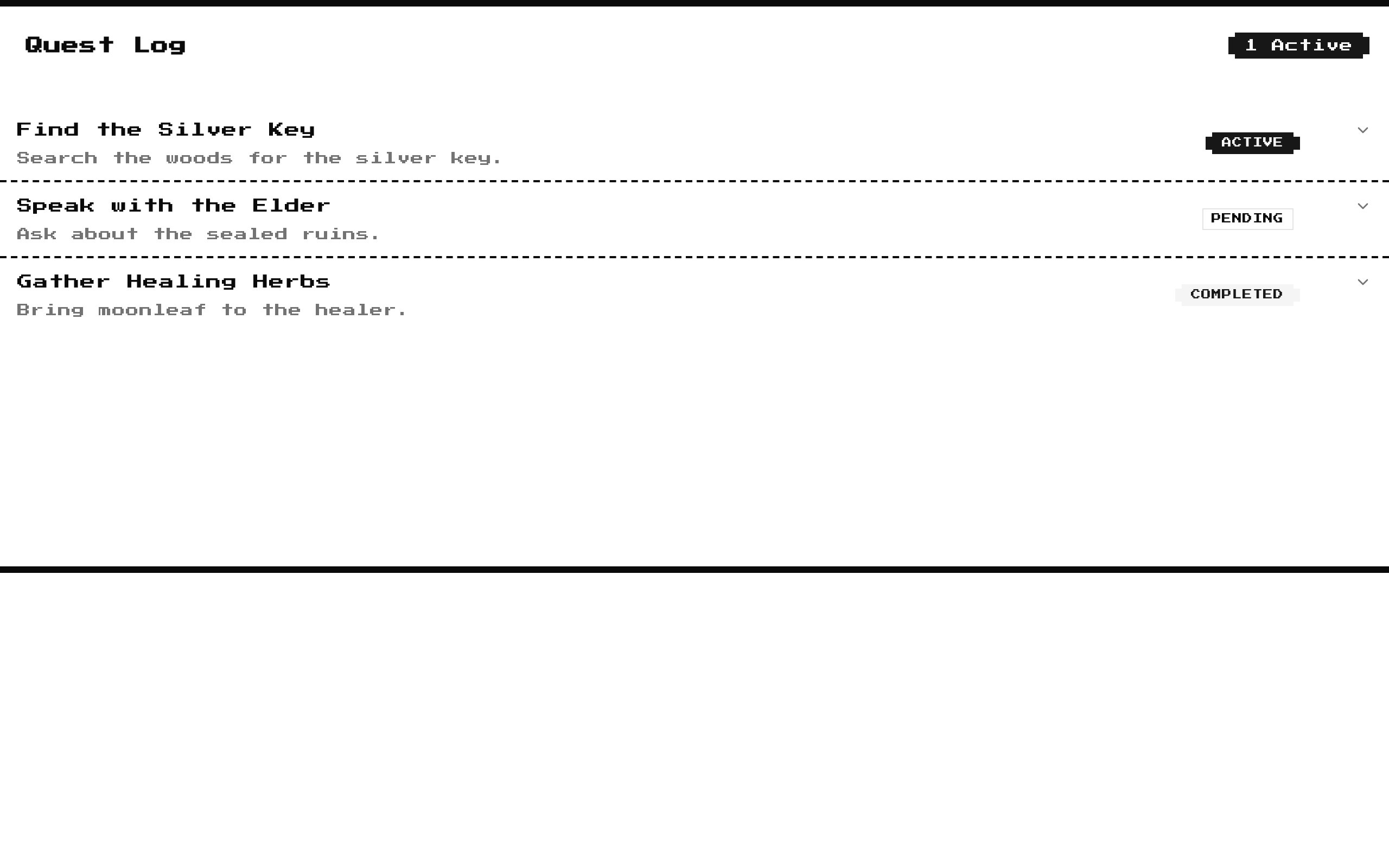 8-bit Quest Log