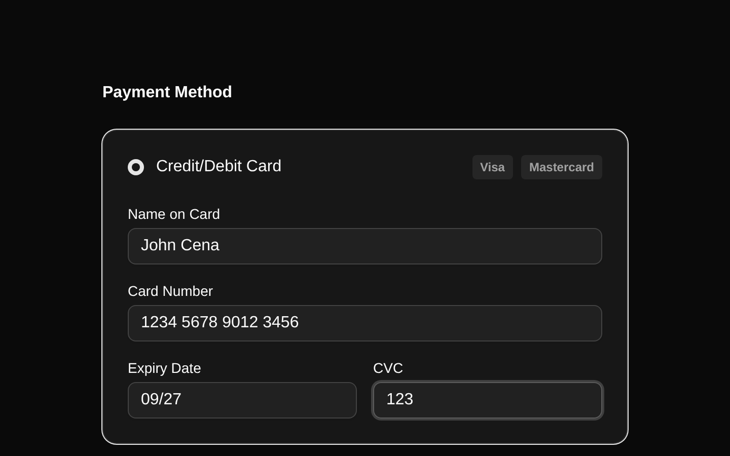 Checkout Forms