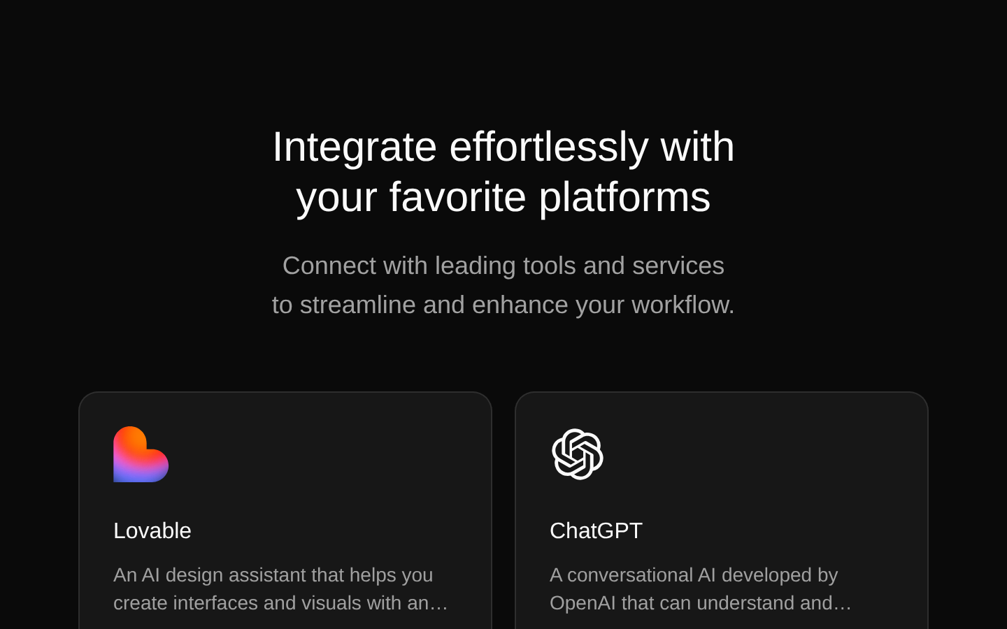 Integrations