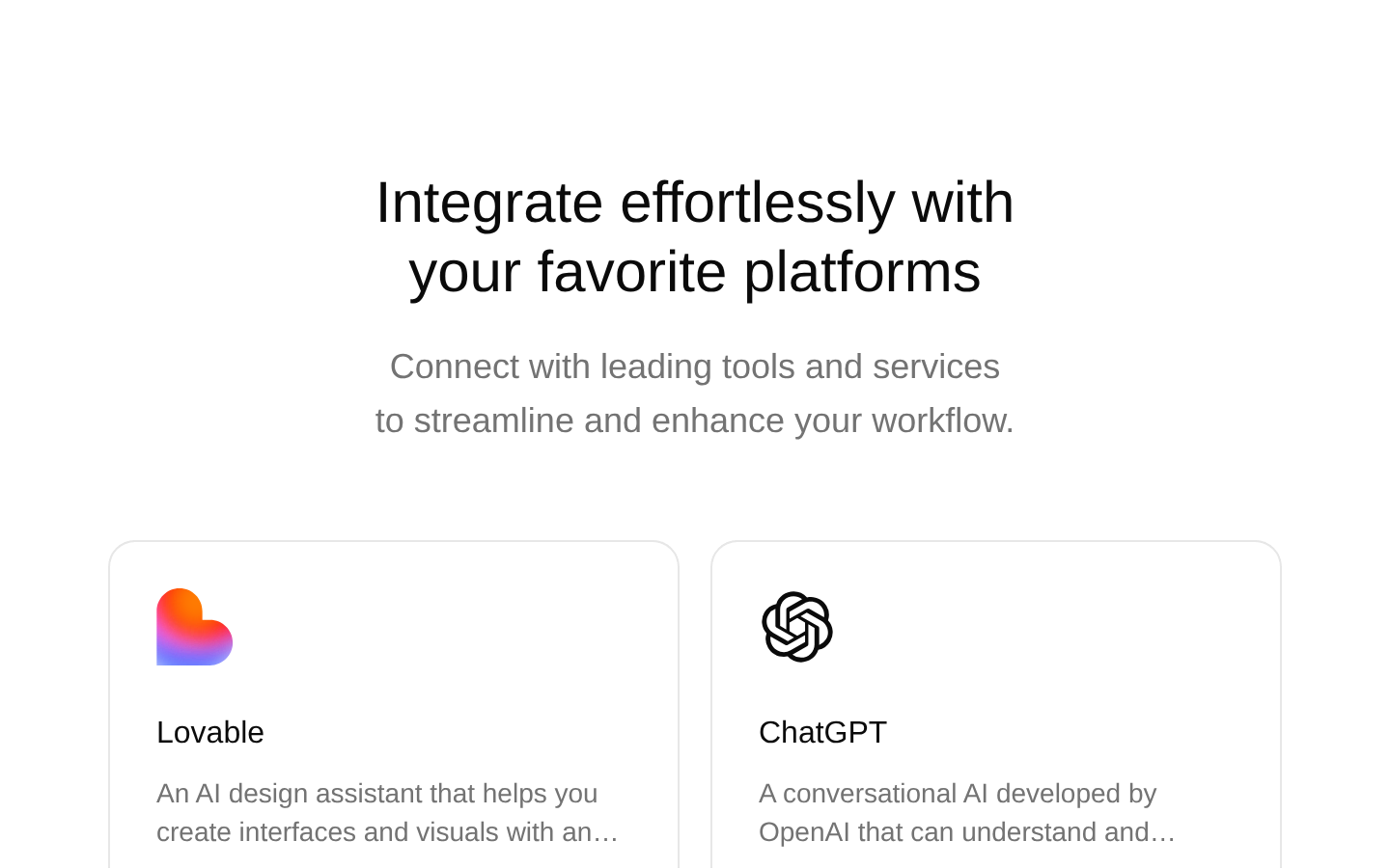 Integrations