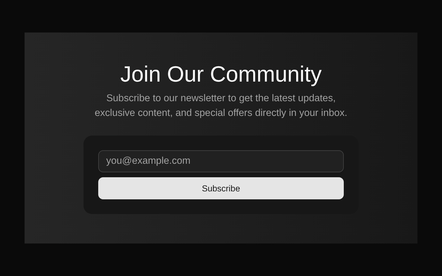Newsletter Sections