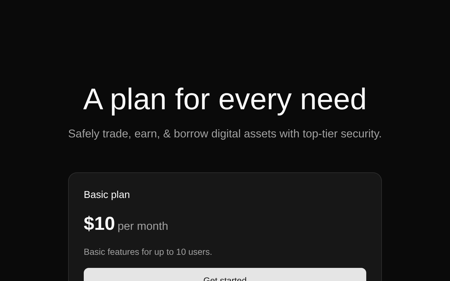 Pricing Sections