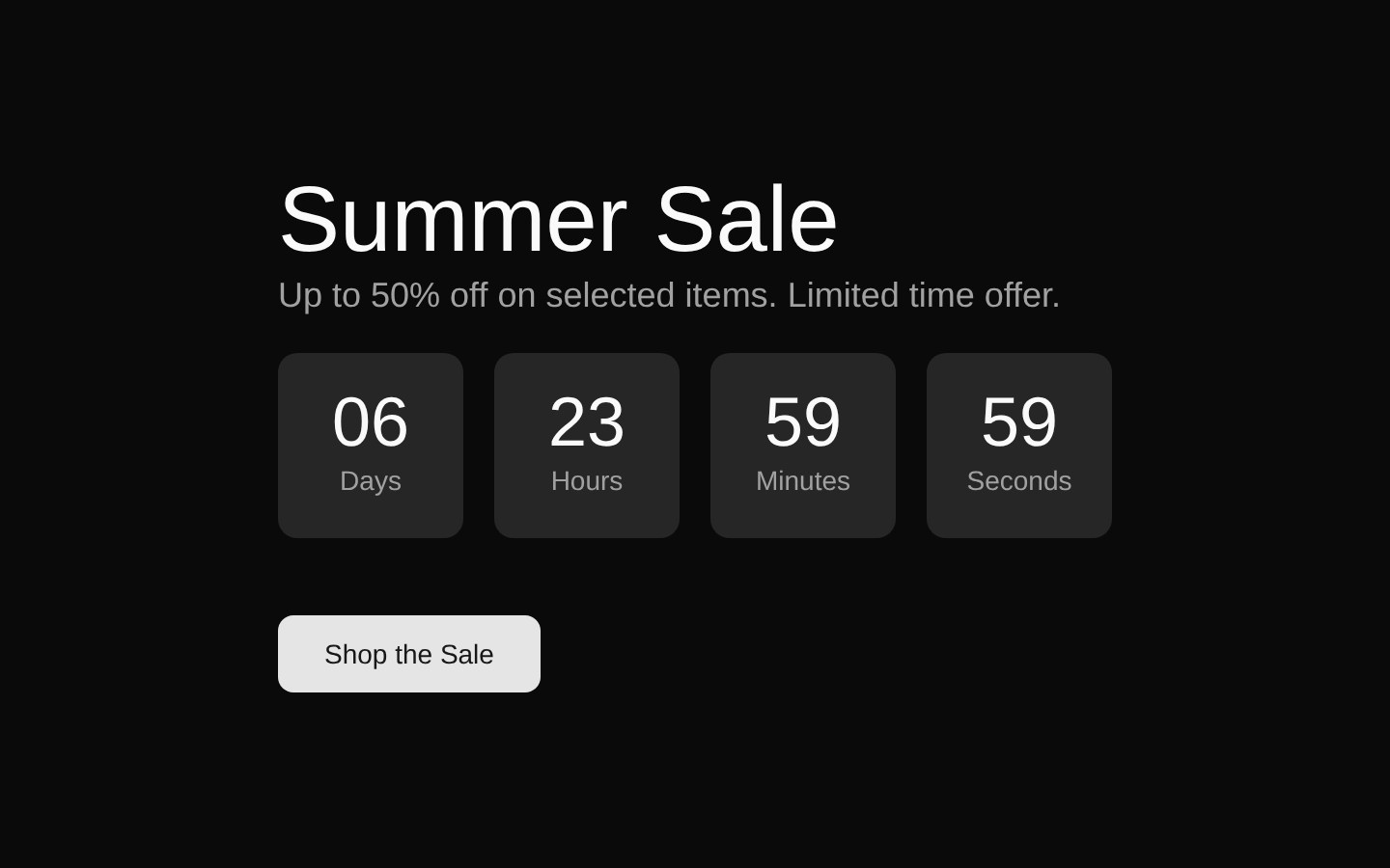Promo Sections