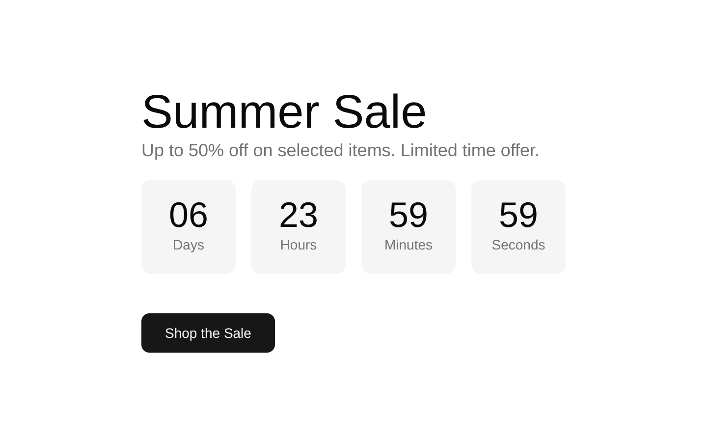 Promo Sections