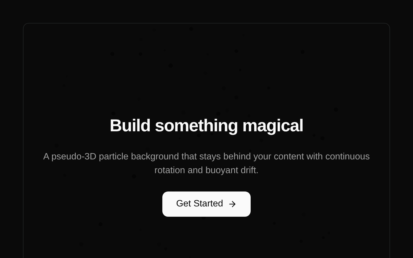 Floating 3D Particles Demo