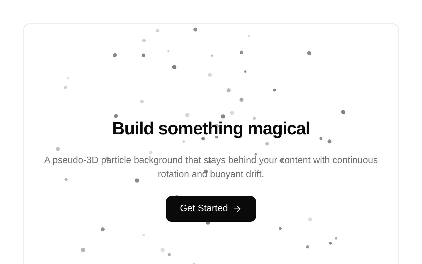 Floating 3D Particles Demo