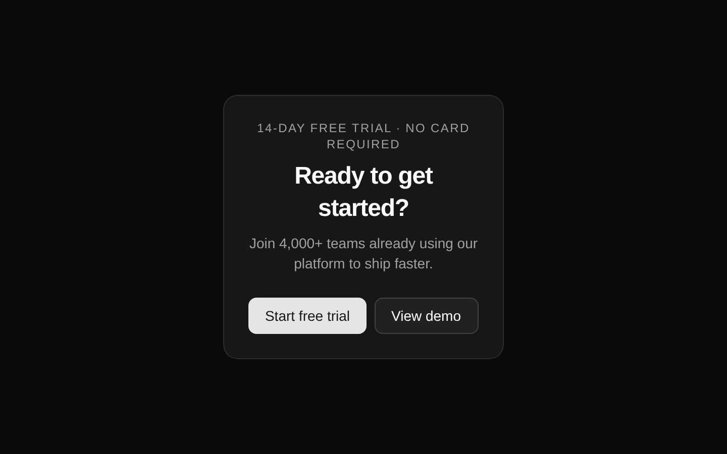 Glare Hover Demo — CTA