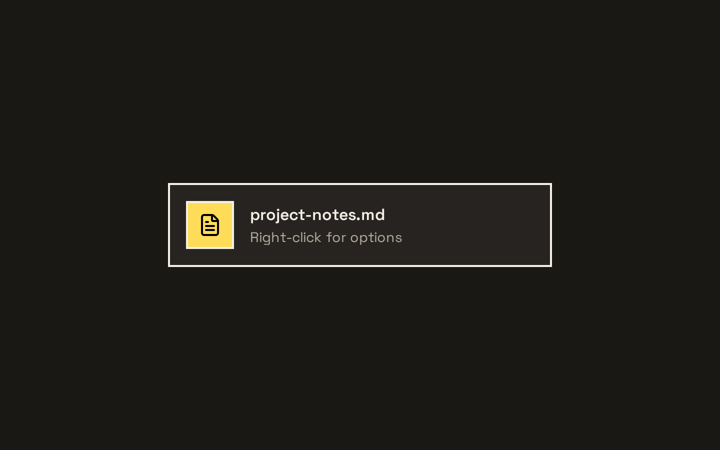 Context Menu